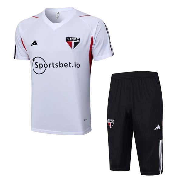 Camiseta Entrenamiento Sao Paulo Conjunto Completo 2023 2024 Blanco 2